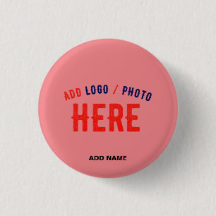 STYLISH MODERN CUSTOM SALMON PINK VERIFIED BRANDED 3 CM ROUND BADGE