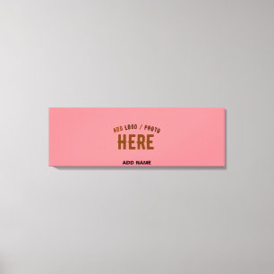 STYLISH MODERN CUSTOM SALMON PINK VERIFIED BRANDED CANVAS PRINT