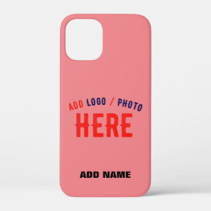 STYLISH MODERN CUSTOM SALMON PINK VERIFIED BRANDED iPhone 12 MINI CASE