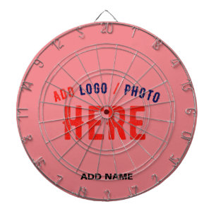 STYLISH MODERN CUSTOM SALMON PINK VERIFIED BRANDED DARTBOARD