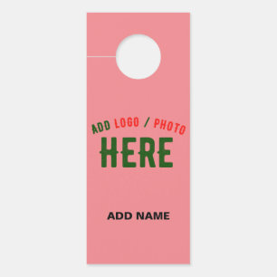 STYLISH MODERN CUSTOM SALMON PINK VERIFIED BRANDED DOOR HANGER