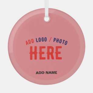 STYLISH MODERN CUSTOM SALMON PINK VERIFIED BRANDED GLASS TREE DECORATION
