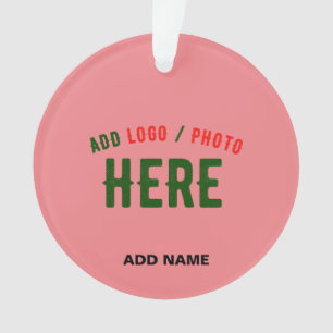 STYLISH MODERN CUSTOM SALMON PINK VERIFIED BRANDED ORNAMENT