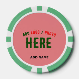 STYLISH MODERN CUSTOM SALMON PINK VERIFIED BRANDED POKER CHIPS