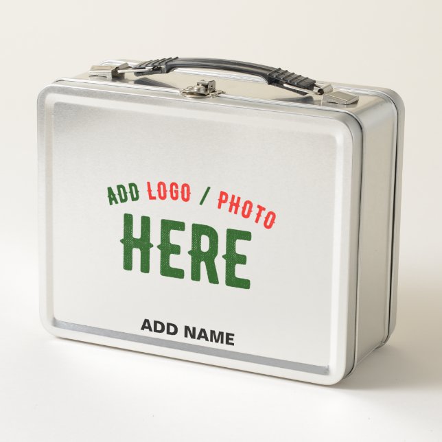 STYLISH MODERN CUSTOM STAINLESS VERIFIED BRANDED METAL LUNCH BOX (Front)