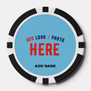 STYLISH MODERN CUSTOM SWAG SKY BLUE VERIFIED BRAND POKER CHIPS