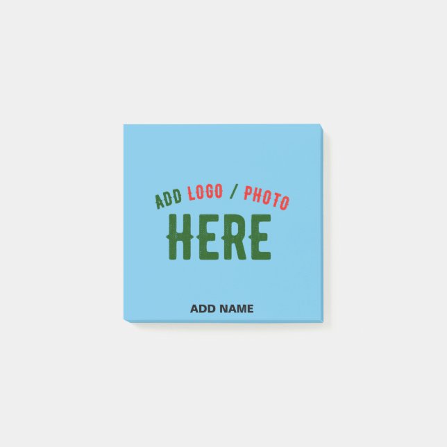 STYLISH MODERN CUSTOM SWAG SKY BLUE VERIFIED BRAND POST-IT NOTES (Front)