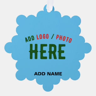 STYLISH MODERN CUSTOM SWAG SKY BLUE VERIFIED BRAND TREE DECORATION CARD