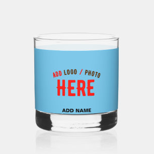 STYLISH MODERN CUSTOM SWAG SKY BLUE VERIFIED BRAND WHISKEY GLASS