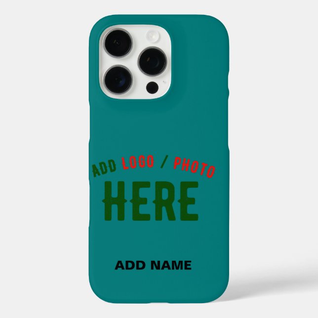STYLISH MODERN CUSTOM TEAL GREEN VERIFIED BRANDED Case-Mate iPhone CASE (Back)