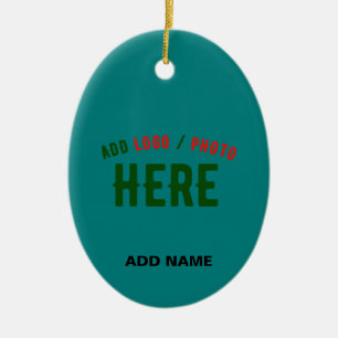 STYLISH MODERN CUSTOM TEAL GREEN VERIFIED BRANDED CERAMIC TREE DECORATION