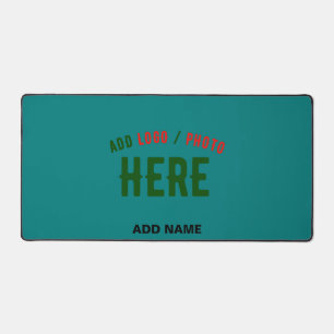 STYLISH MODERN CUSTOM TEAL GREEN VERIFIED BRANDED DESK MAT