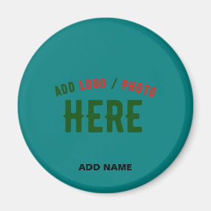 STYLISH MODERN CUSTOM TEAL GREEN VERIFIED BRANDED MAGNET
