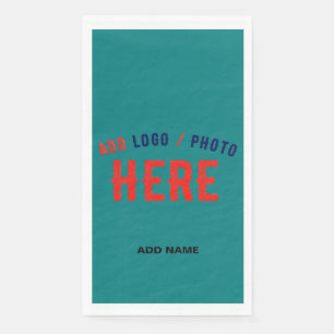 STYLISH MODERN CUSTOM TEAL GREEN VERIFIED BRANDED NAPKIN