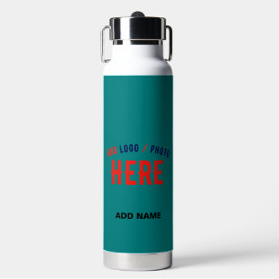 STYLISH MODERN CUSTOM TEAL GREEN VERIFIED BRANDED WATER BOTTLE
