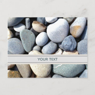 Stylish Modern Custom Text Colourful Pebble Stones Postcard