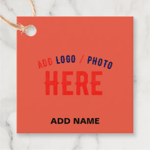 STYLISH MODERN CUSTOM TOMATO RED VERIFIED BRANDED FAVOUR TAGS