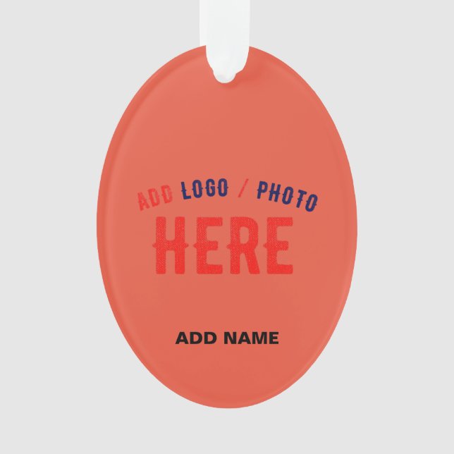 STYLISH MODERN CUSTOM TOMATO RED VERIFIED BRANDED ORNAMENT (Front)