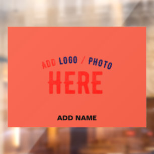 STYLISH MODERN CUSTOM TOMATO RED VERIFIED BRANDED WINDOW CLING