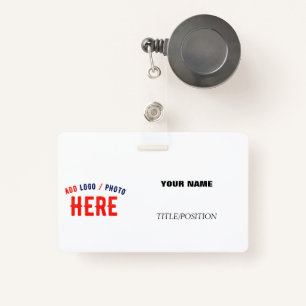 STYLISH MODERN CUSTOM WHITE BRANDED RETRACTABLE ID BADGE