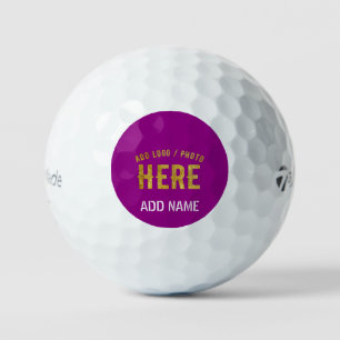 STYLISH MODERN CUSTOM WHITE PURPLE VERIFIED BRAND GOLF BALLS