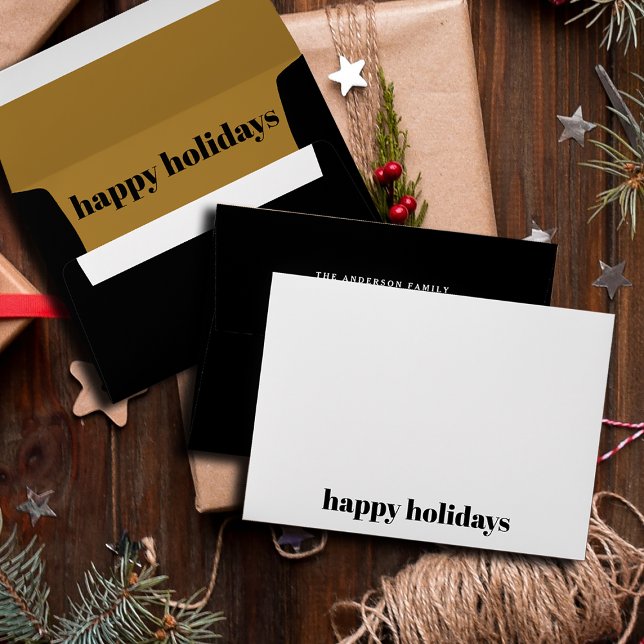 Stylish Modern Customised Return Address Christmas Envelope (Creator Uploaded)