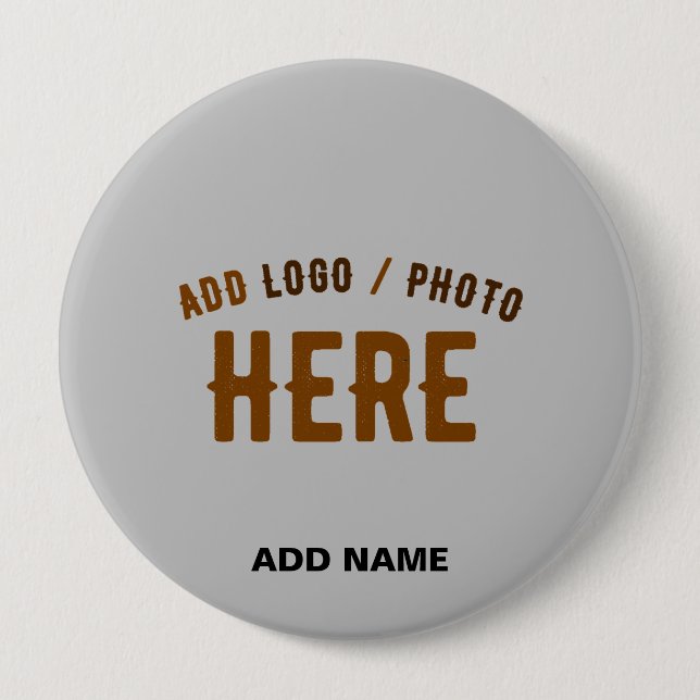 STYLISH MODERN CUSTOMIZABLE ASH VERIFIED BRANDED 10 CM ROUND BADGE (Front)