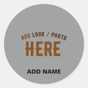 STYLISH MODERN CUSTOMIZABLE ASH VERIFIED BRANDED CLASSIC ROUND STICKER