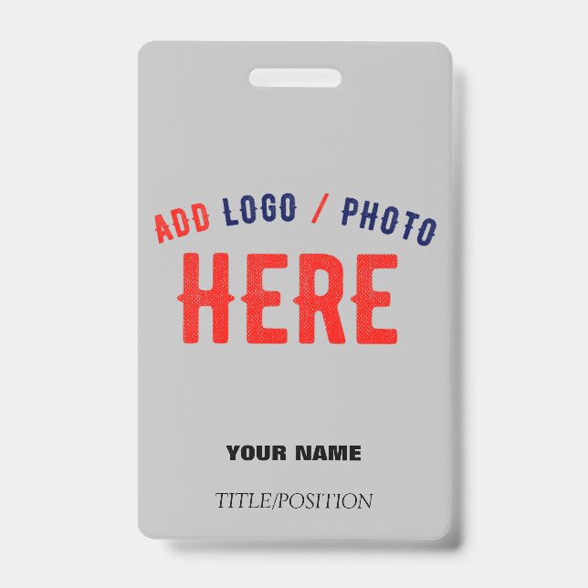 STYLISH MODERN CUSTOMIZABLE ASH VERIFIED BRANDED ID BADGE (Front)