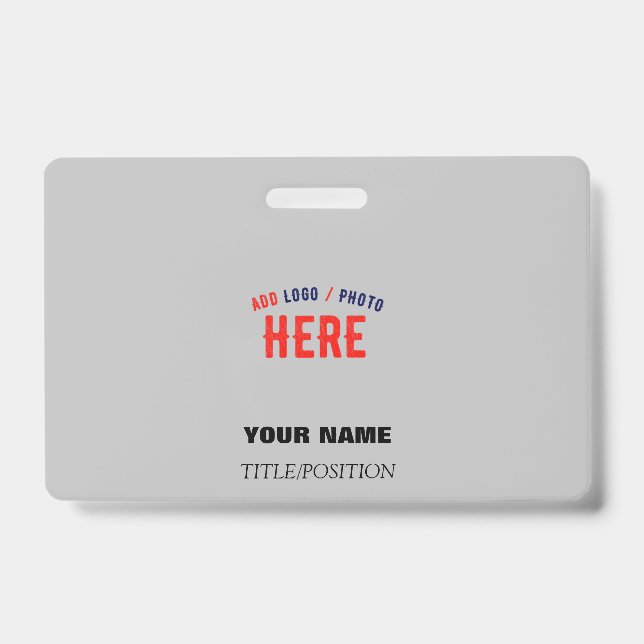 STYLISH MODERN CUSTOMIZABLE ASH VERIFIED BRANDED ID BADGE (Front)