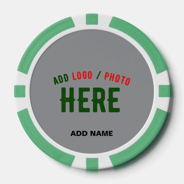 STYLISH MODERN CUSTOMIZABLE ASH VERIFIED BRANDED POKER CHIPS (Front)
