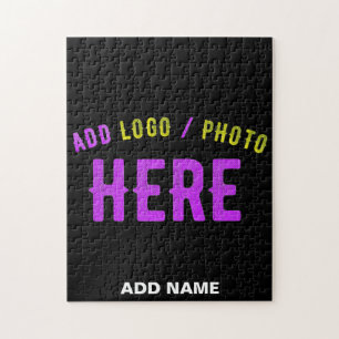 STYLISH MODERN CUSTOMIZABLE BLACK VERIFIED BRAND JIGSAW PUZZLE