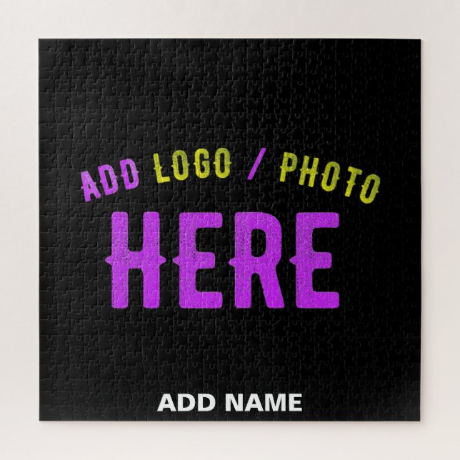 STYLISH MODERN CUSTOMIZABLE BLACK VERIFIED BRAND JIGSAW PUZZLE (Vertical)
