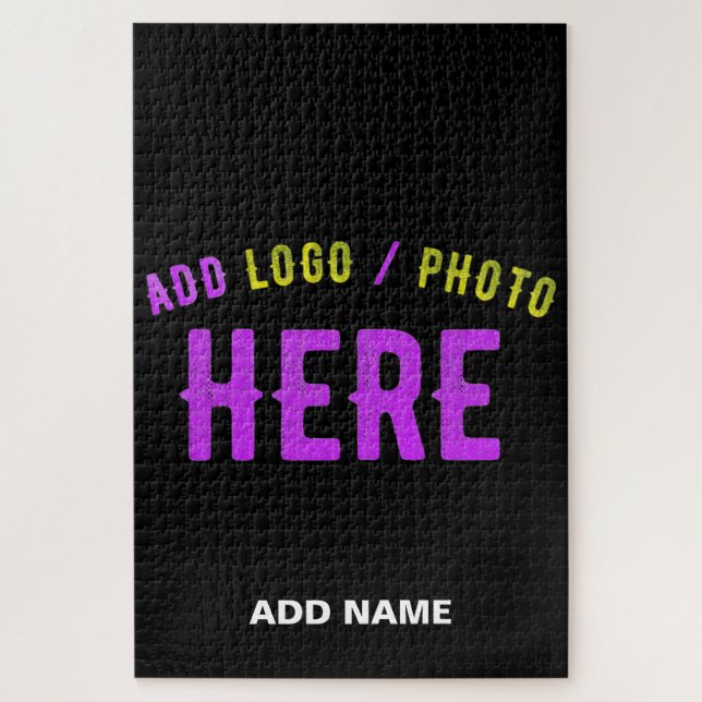 STYLISH MODERN CUSTOMIZABLE BLACK VERIFIED BRAND JIGSAW PUZZLE (Vertical)