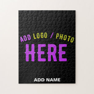 STYLISH MODERN CUSTOMIZABLE BLACK VERIFIED BRAND JIGSAW PUZZLE