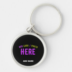 STYLISH MODERN CUSTOMIZABLE BLACK VERIFIED BRAND KEY RING