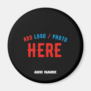 STYLISH MODERN CUSTOMIZABLE BLACK VERIFIED BRAND MAGNET