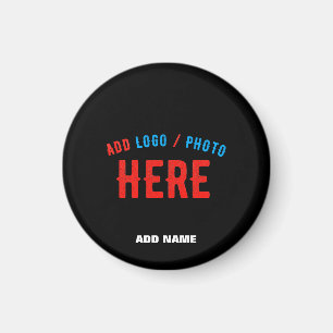STYLISH MODERN CUSTOMIZABLE BLACK VERIFIED BRAND MAGNET