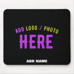 STYLISH MODERN CUSTOMIZABLE BLACK VERIFIED BRAND MOUSE MAT