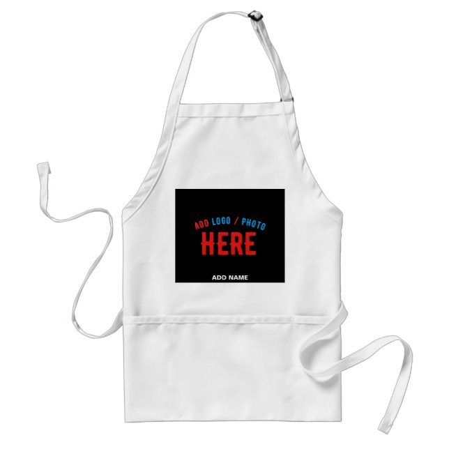 STYLISH MODERN CUSTOMIZABLE BLACK VERIFIED BRAND STANDARD APRON (Front)