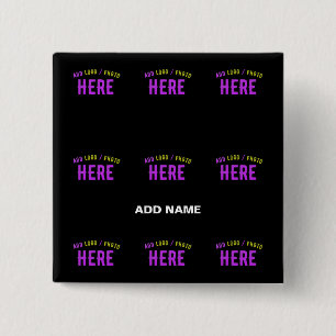 STYLISH MODERN CUSTOMIZABLE BLACK VERIFIED BRANDED 15 CM SQUARE BADGE
