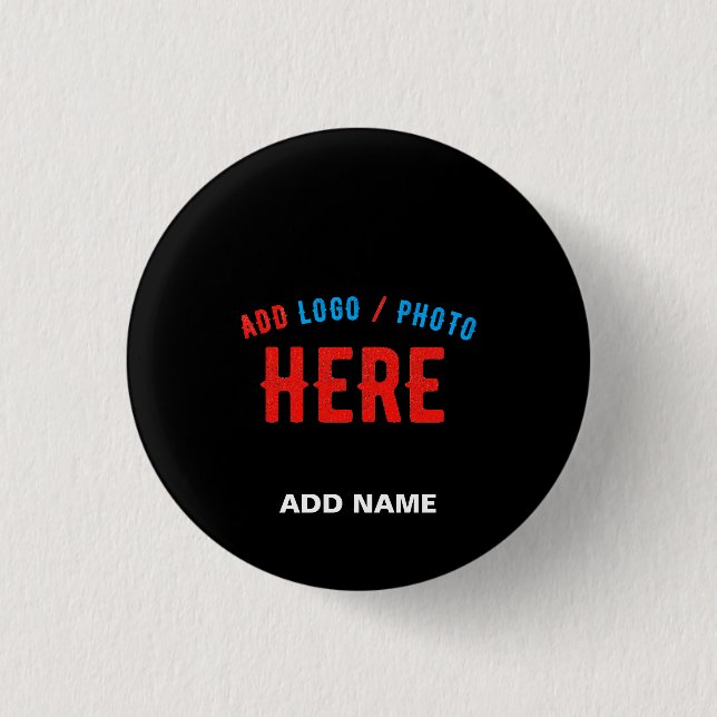 STYLISH MODERN CUSTOMIZABLE BLACK VERIFIED BRANDED 3 CM ROUND BADGE (Front)