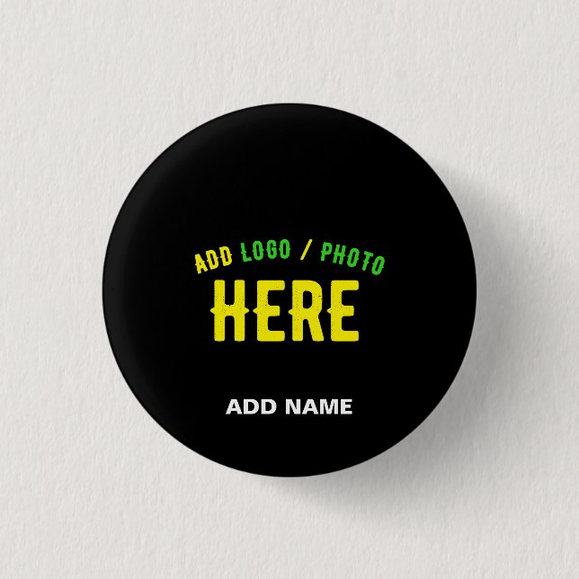 STYLISH MODERN CUSTOMIZABLE BLACK VERIFIED BRANDED 3 CM ROUND BADGE (Front)