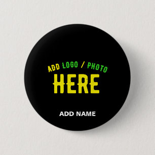 STYLISH MODERN CUSTOMIZABLE BLACK VERIFIED BRANDED 6 CM ROUND BADGE