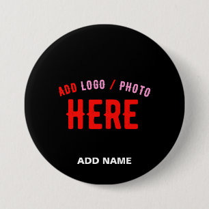STYLISH MODERN CUSTOMIZABLE BLACK VERIFIED BRANDED 7.5 CM ROUND BADGE
