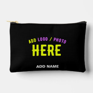 STYLISH MODERN CUSTOMIZABLE BLACK VERIFIED BRANDED ACCESSORY POUCH