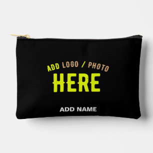 STYLISH MODERN CUSTOMIZABLE BLACK VERIFIED BRANDED ACCESSORY POUCH