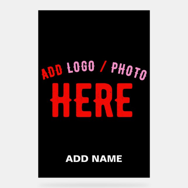 STYLISH MODERN CUSTOMIZABLE BLACK VERIFIED BRANDED ACRYLIC SIGN (Front)