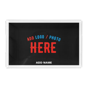 STYLISH MODERN CUSTOMIZABLE BLACK VERIFIED BRANDED ACRYLIC TRAY
