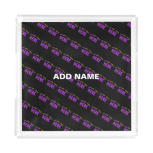 STYLISH MODERN CUSTOMIZABLE BLACK VERIFIED BRANDED ACRYLIC TRAY